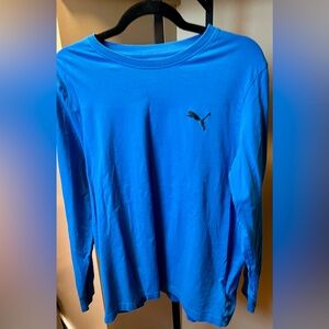 Puma Men's Vibrant Blue Long Sleeve Tee